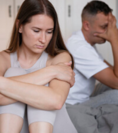 A man and woman having an argument